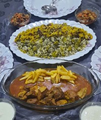 شویدپلو باقالی باگوشت ورق بزن عزیزم