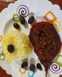بادمجان شکم پر بادمجان شکم پر خوشمزه خانگی