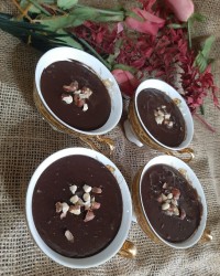 پودینگ شکلاتی فندقی