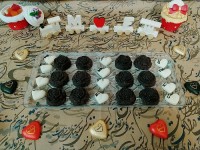 کیک لقمه ای شکلات شیری