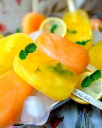 بستنی یخی لیمویی و طالبی