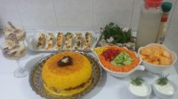 تدارک افطاری..ته چین مرغ. کیک مرغ . دسر مگنولیا و...