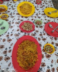 ماکارونی با قارچ و مرغ