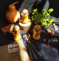 پودینگ کدو حلوایی با نشاسته