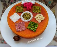 کیک باقلوا شربتی زعفرونی
