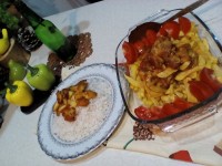 خوراک قارچ و سیب زمینی