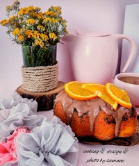 کیک پرتقالی داخل فر دست ساز