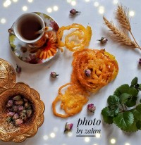 زولبیا بدون جوش شیرین