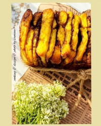 نان لایه ای دارچینی داخل فر دست ساز