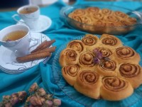 نان رول دارچینی اولین عکس من در برنامه سز آشپز پاپیون ....
