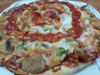 اولین پیتزایی که درست کردم...