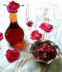 شربت گل محمدی ومربای گل