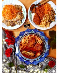 خورش قیمه بادمجون با مرغ