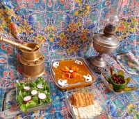 خوراک لوبیا با قارچ