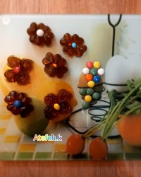 پاستیل نوشابه ای با تزیین گل