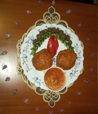 شام دو نفره عاشقونمون،کوفته تبریزی وزیتون پرورده