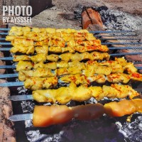 جوجه کباب زعفرانی چایی ذغالی