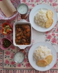 خورشت مرغ و هویج