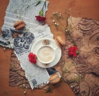 شیرینی ماکارون نسکافه ای