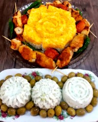 جوجه با ماست خیار قالبی