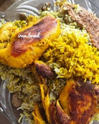 سبزی پلو با مرغ