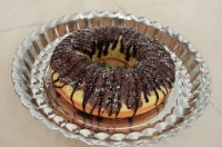 کیک دو رنگ بدون فر