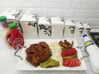 فیله مرغ سوخاری و خاویار سرخ شده