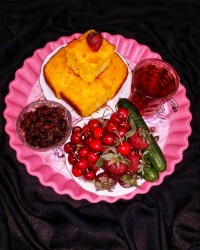 کیک شربتی زعفرونی