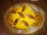 ته انداز بال مرغ زعفرونی