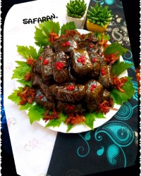 دلمه برگ مو مراحل آن