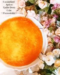 کیک برگردان کاراملی زردآلو
