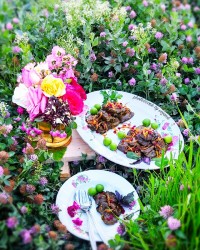 دلمه برگ مو بدون گوشت