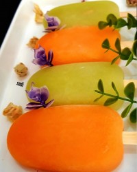 بستنی یخی طالبی و خربزه