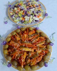 خوراک مرغ باسبزیجات