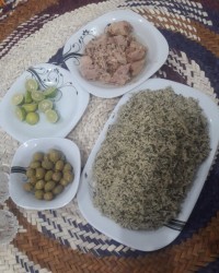 سبزی پلو با تن ماهی