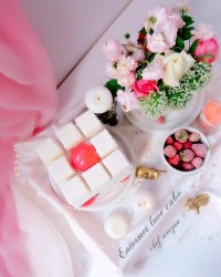 love cube dessert دسر مکعب عشق