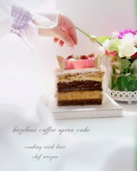 hazelnut coffee opera cake سالگرد ازدواجم مبارک.