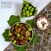 دلمه برگ مو بدون گوشت