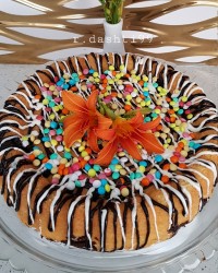 کیک_دورنگ_شکلاتی