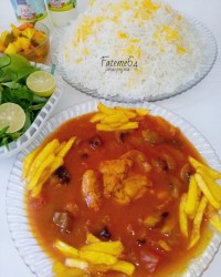 خورش قارچ و مرغ