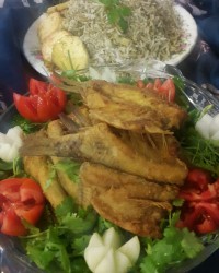 شویت پلو با ماهی رودخونه ای شام امشب