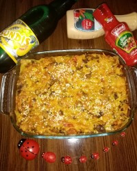 لازانیا گوشت وقارچ