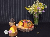 کیک گلاب زعفران