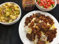 پلو کشمش با گوشت