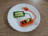 سیم سیار با هویج موبایل با پوست هندوانه