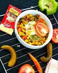 خوراک سیب زمینی با گوجه و شنبلیله