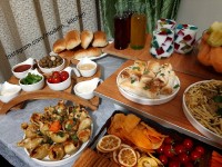 ایده دیزاین اسپرینگ رول گوشت جامبو شلز انوع سس چیکن استراگانف نان باگت