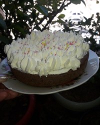 کیک کاکائویی خامه ای