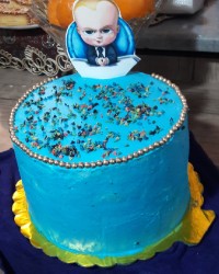 اینم از کیک خامه من برای تولد پسر عزیزم ماهان??