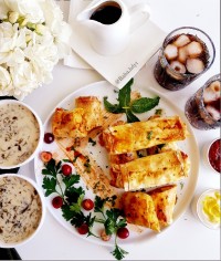 بورک مرغ و پنیر